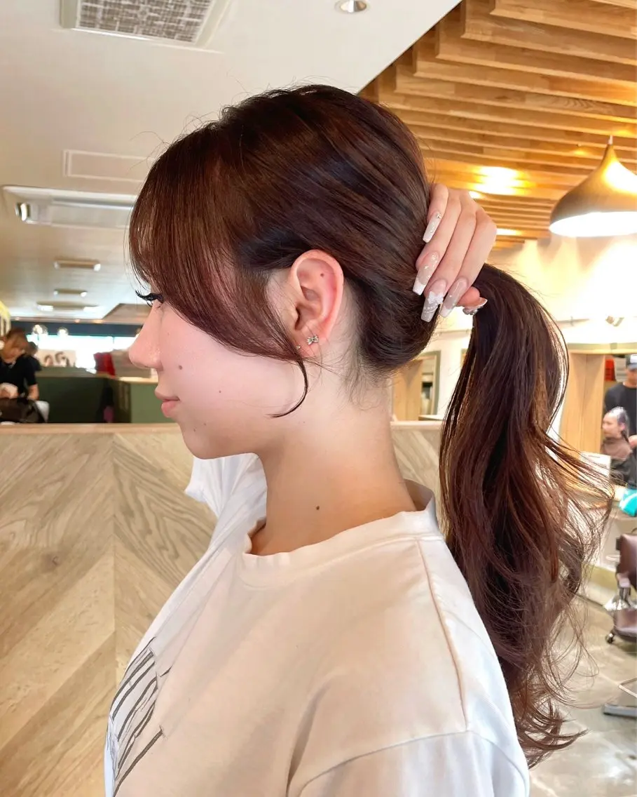 ロング カット 韓国レイヤー　船橋 徒歩5分/小川友美のヘアスタイル