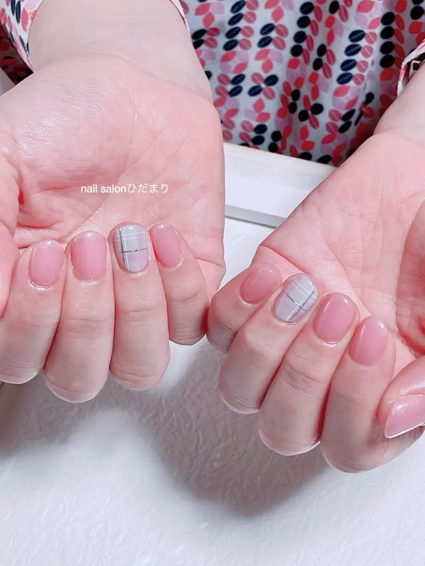 ネイル 持ち込み ピンク ハンドネイル NailSalon ひだまりのネイルデザイン