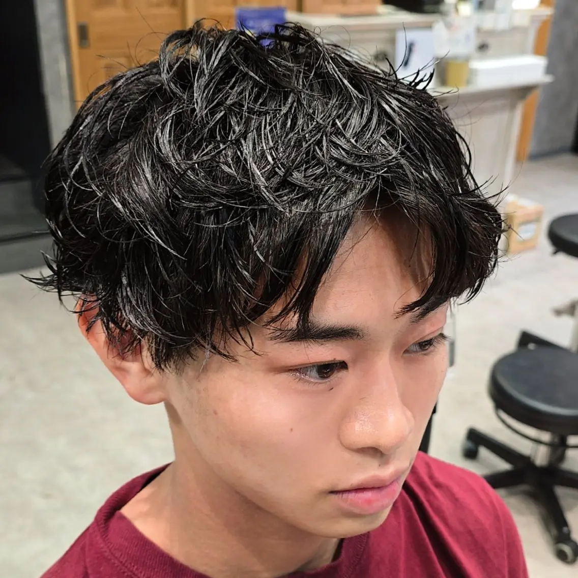 パーマ メンズ ショート メンズパーマ ショートヘア カット パーマ 理想のスタイルへ✂️ メンズ美容師 長谷川のヘアスタイル