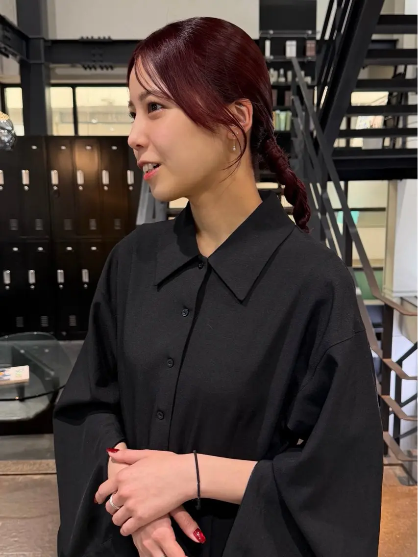 ミディアム ヘアアレンジ 顔周りカット カット ヘアセット ヨシオカ マオのヘアスタイル