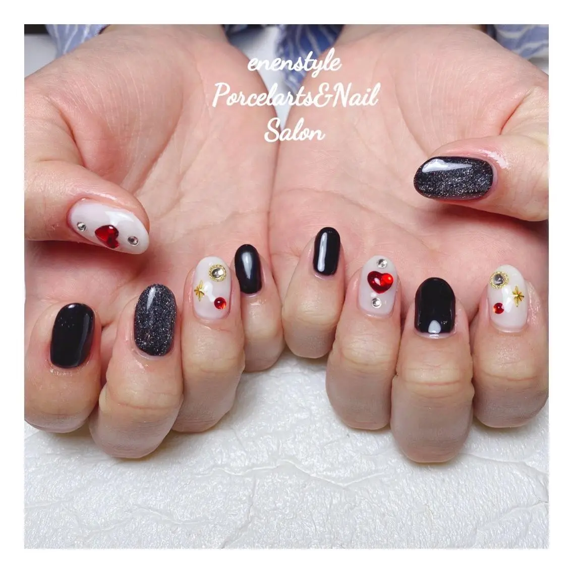 ミディアム ネイル 🐾enen style 🐾のネイルデザイン