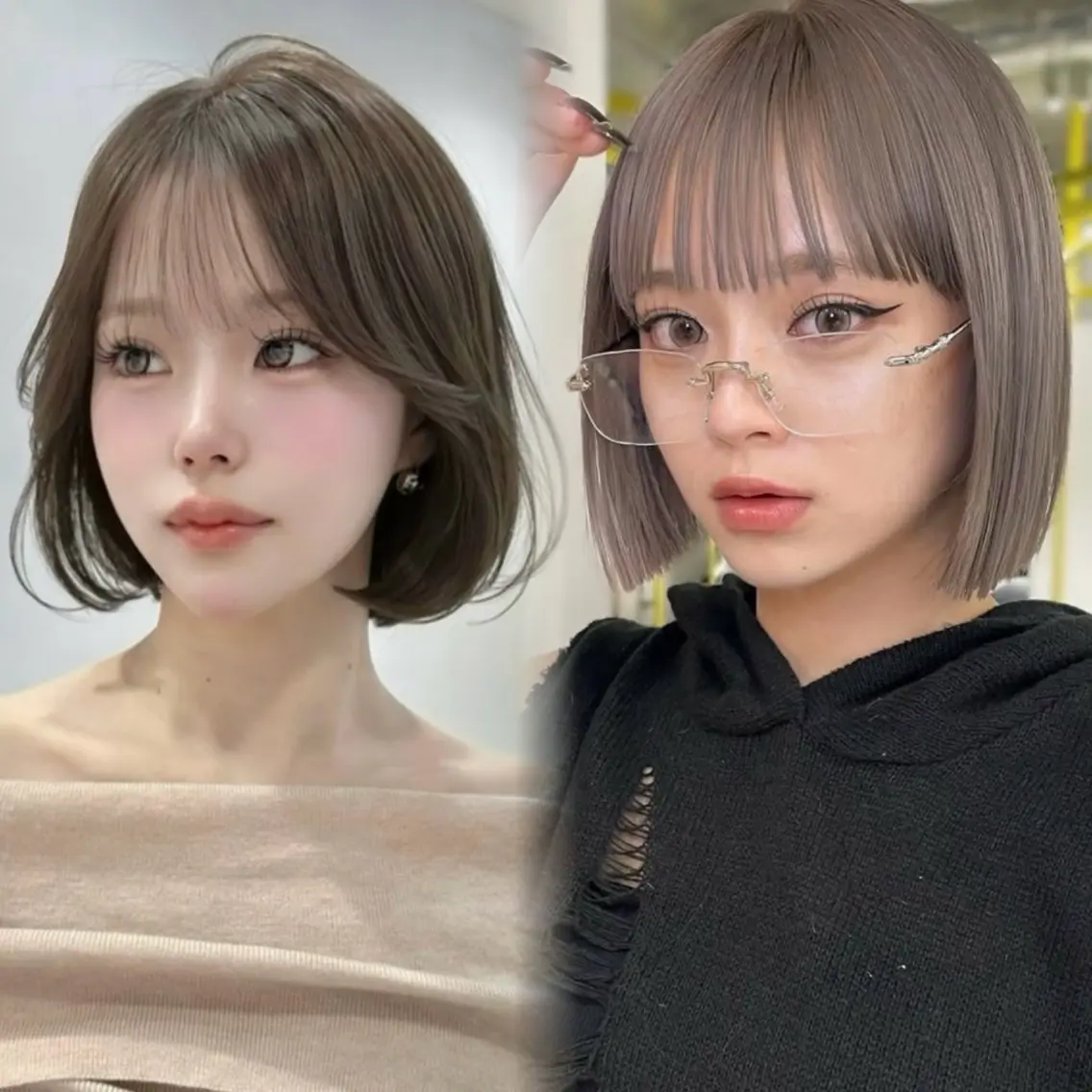 ミディアム ボブ ボブ,レイヤー🩵 Maho🐻‍❄️のヘアスタイル