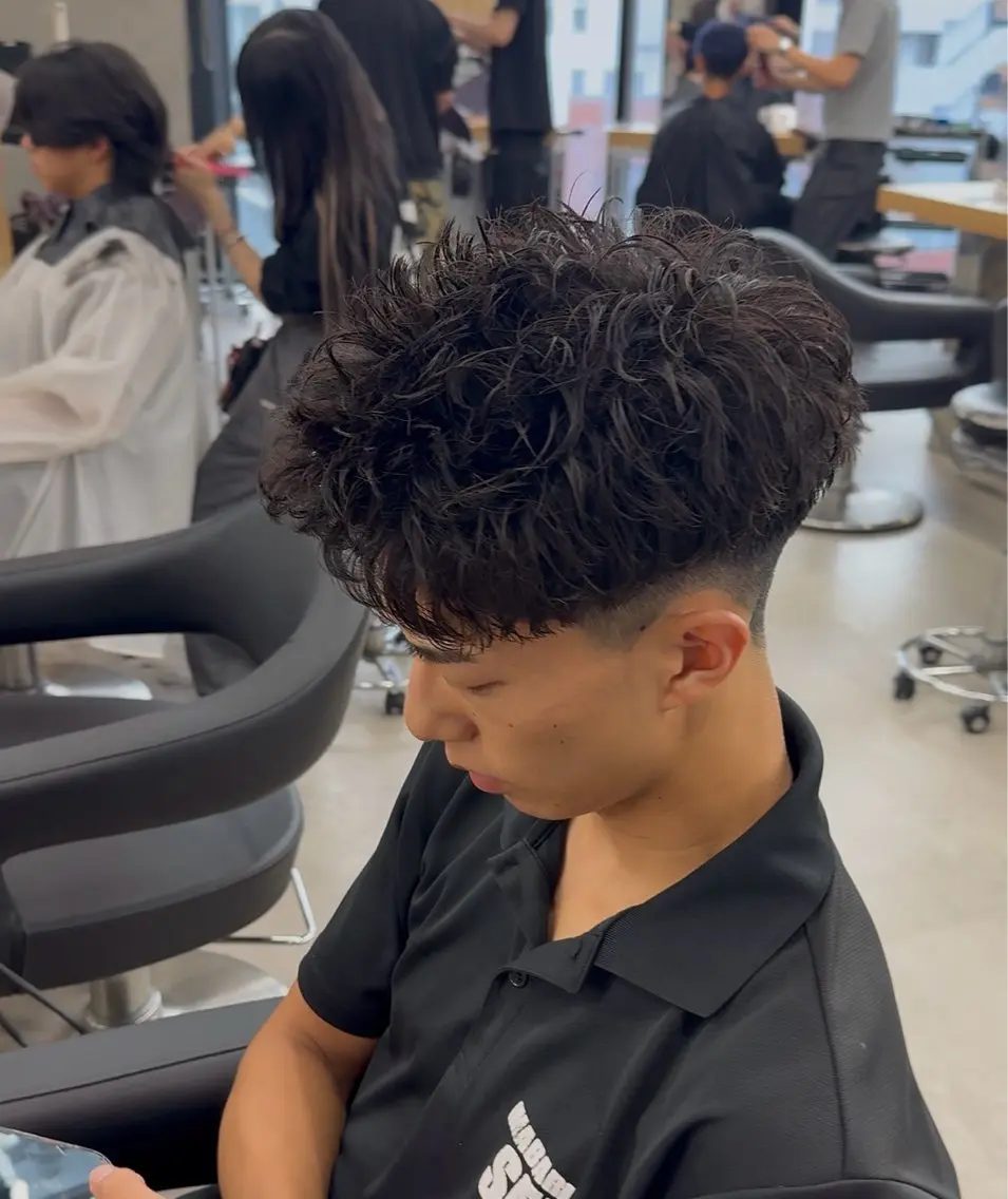 ショート カット パーマ メンズ特化 パーマ水沼心のヘアスタイル