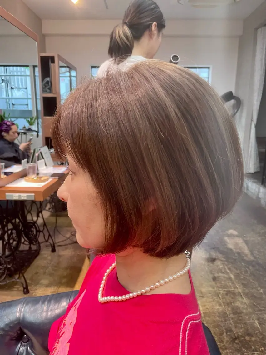 ショート カット ヘアカラー トリートメント ショート×髪質改善 西梅田Kaiのヘアスタイル