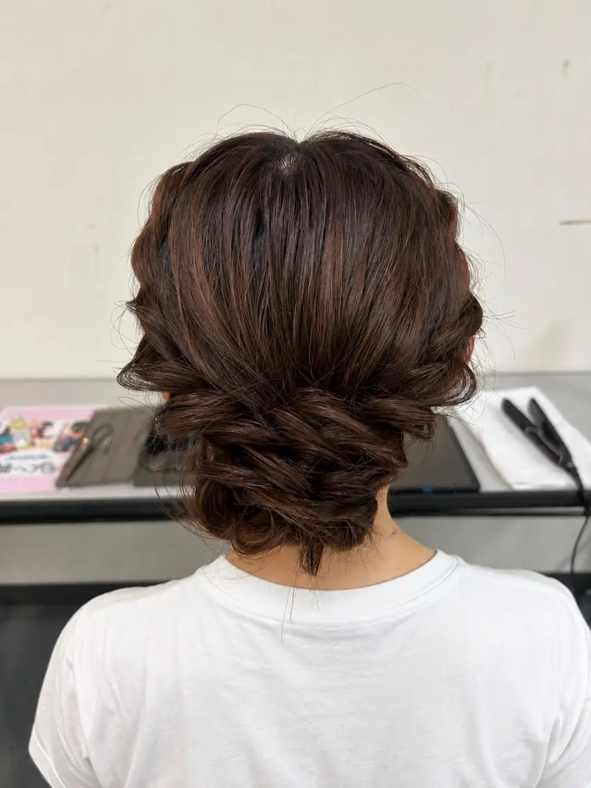 ロング ヘアアレンジ 結婚式・ブライダル 浴衣 ヘアセット 【ヘアアレンジ】 Mei🍀🫧のヘアスタイル