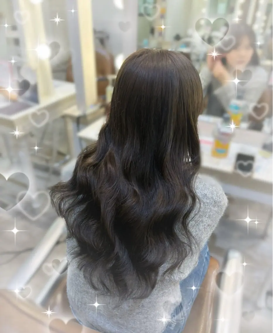 ロング 💖韓国カラー エクステmikotoのヘアスタイル
