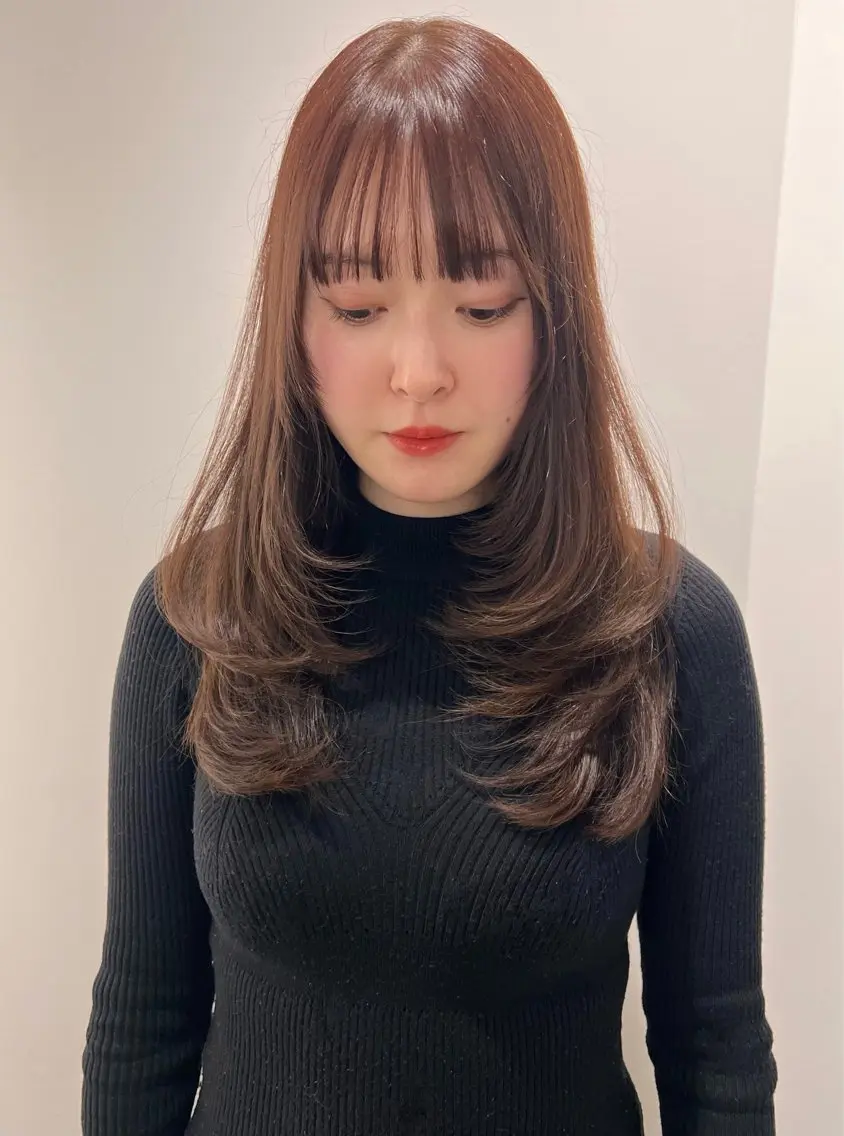 セミロング ボブ レイヤーカット カット 新宿❤︎ヘアセット ♡YUME🪼のヘアスタイル