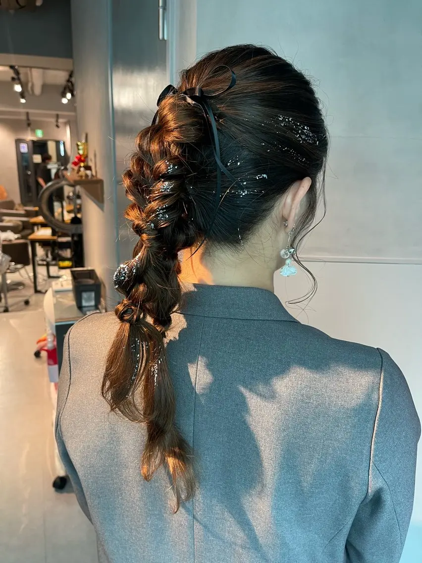ヘアアレンジ ヘアセット 透明感カラー💎 アレンジ🩰Rimiのヘアスタイル