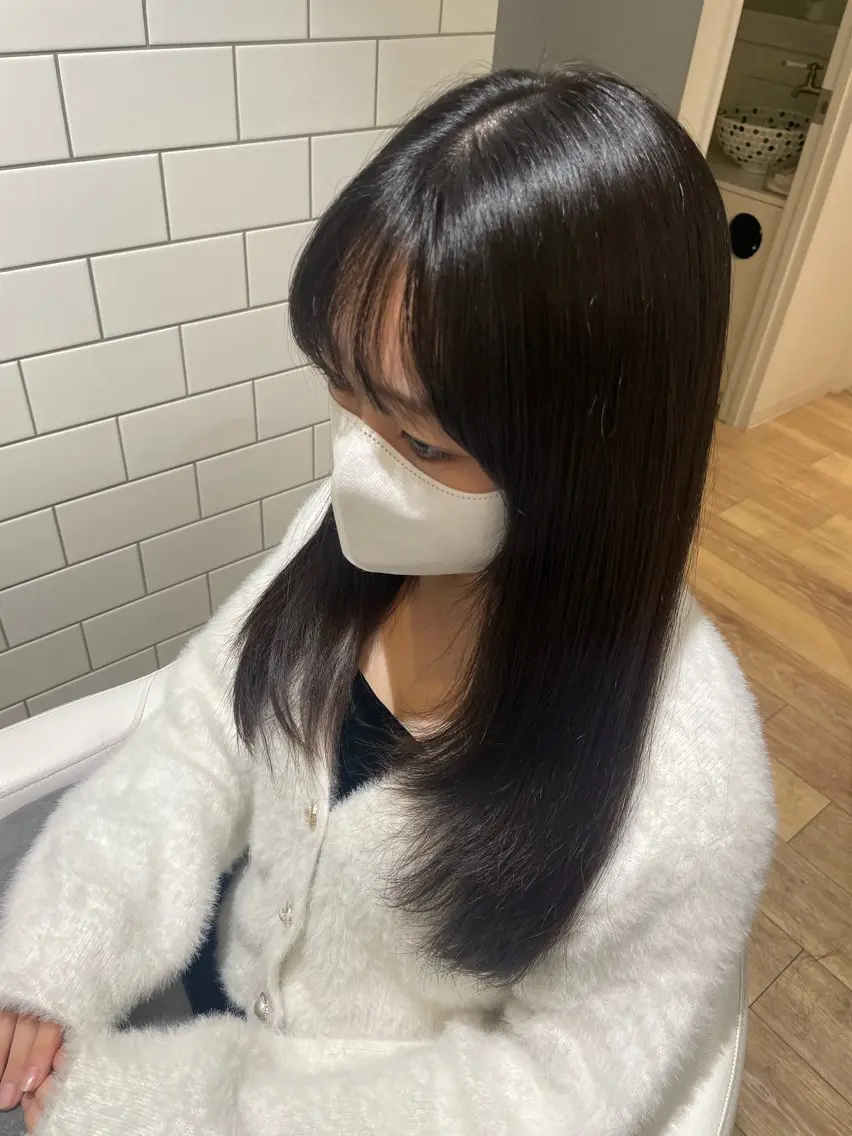 ロング レイヤーカット カット ヘアカラー トリートメント ✨似合わせstyle ✨mei🦋のヘアスタイル