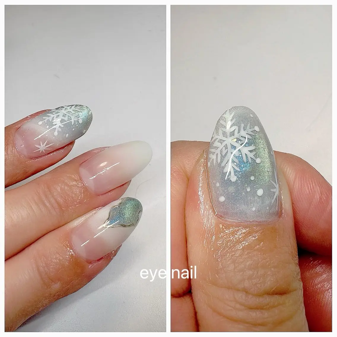 ネイル アートネイル マグネットネイル 冬ネイル ハンドネイル Eye nailのネイルデザイン