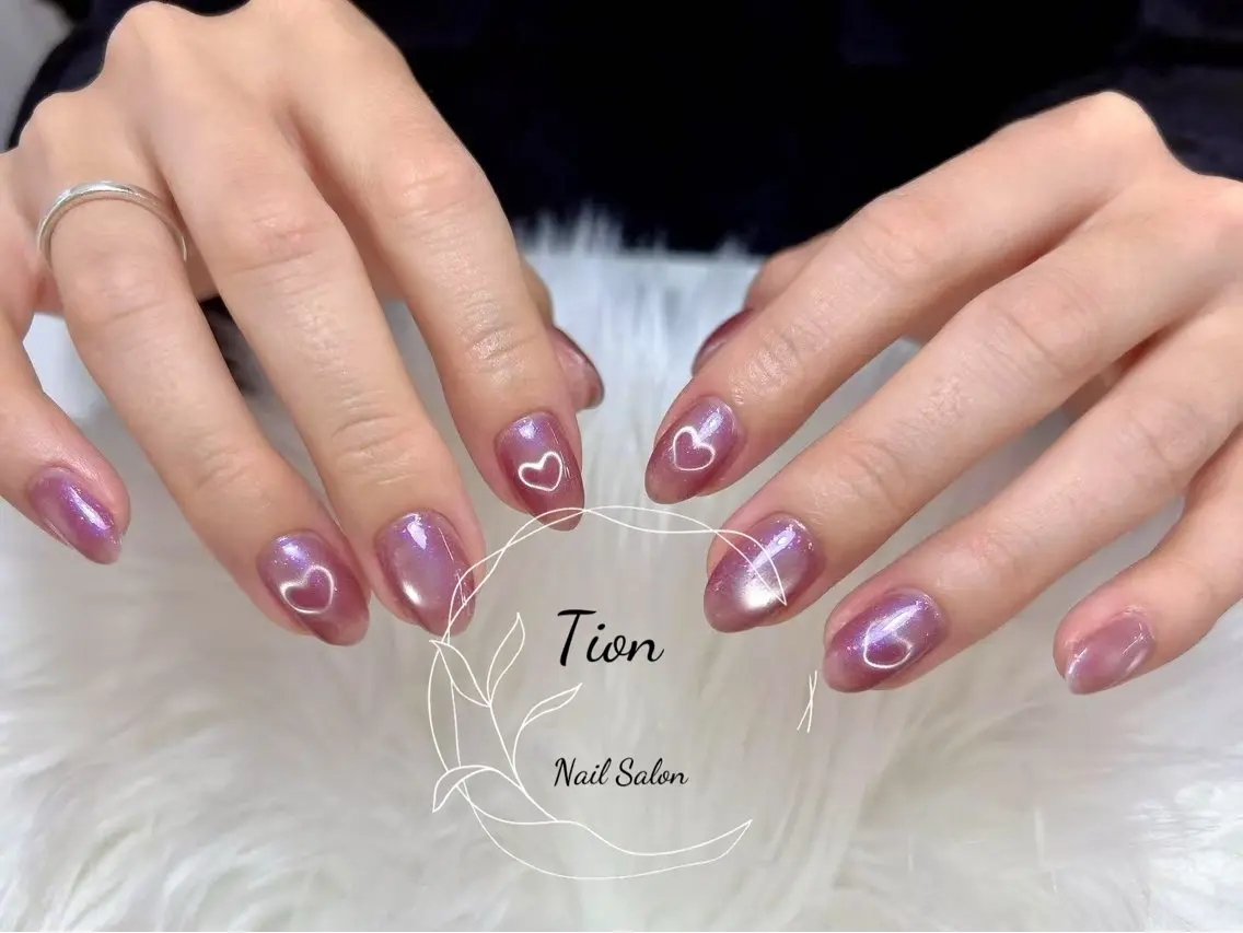 ネイル 長さ出し フットネイル ジェルネイル 韓国ネイル マグネットネイル Nailsalon Tion二子玉川店のネイルデザイン