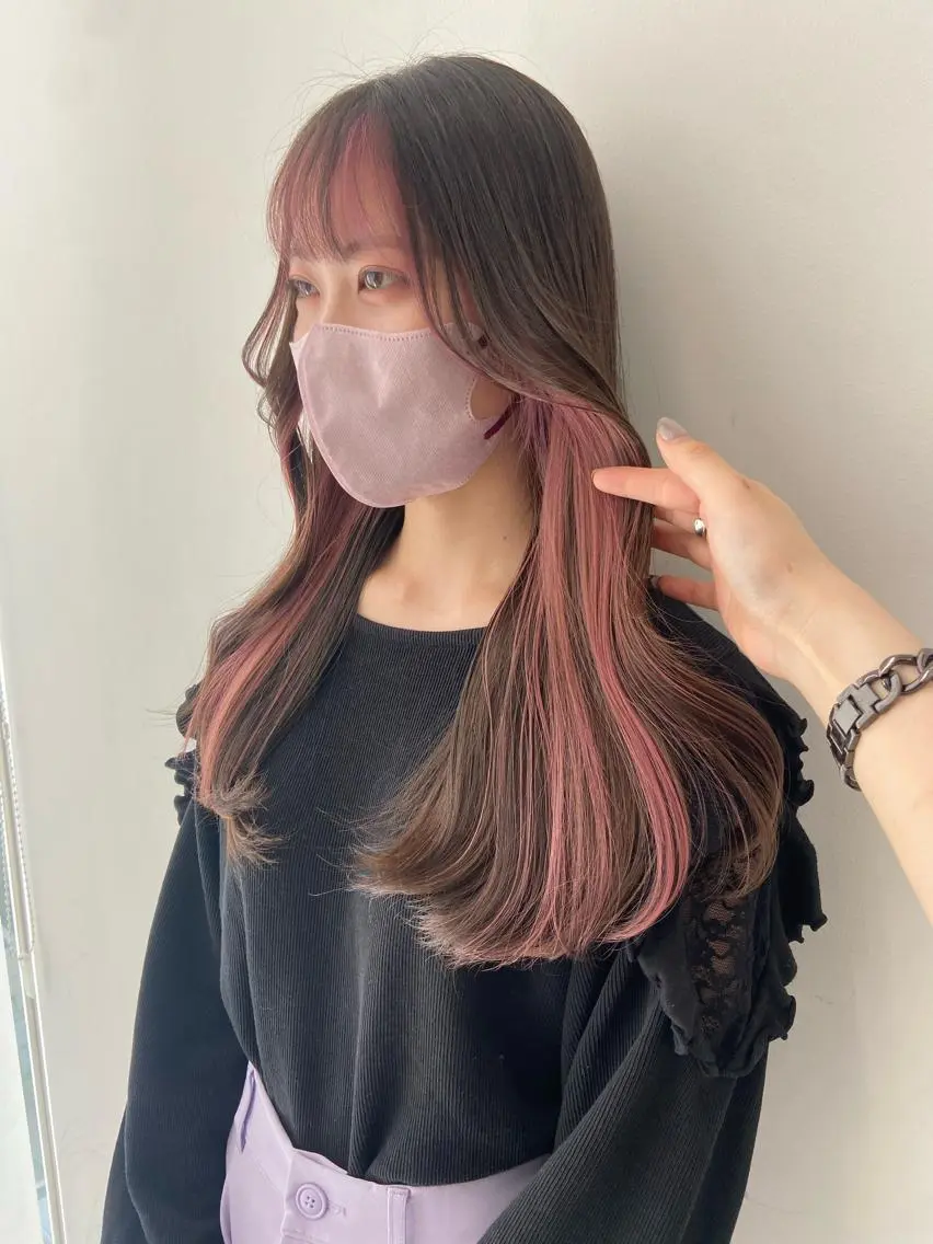 【🫧minimo特別価格🫧】インナーカラー(ケアブリーチ付♡)＋2STEPトリートメントの写真