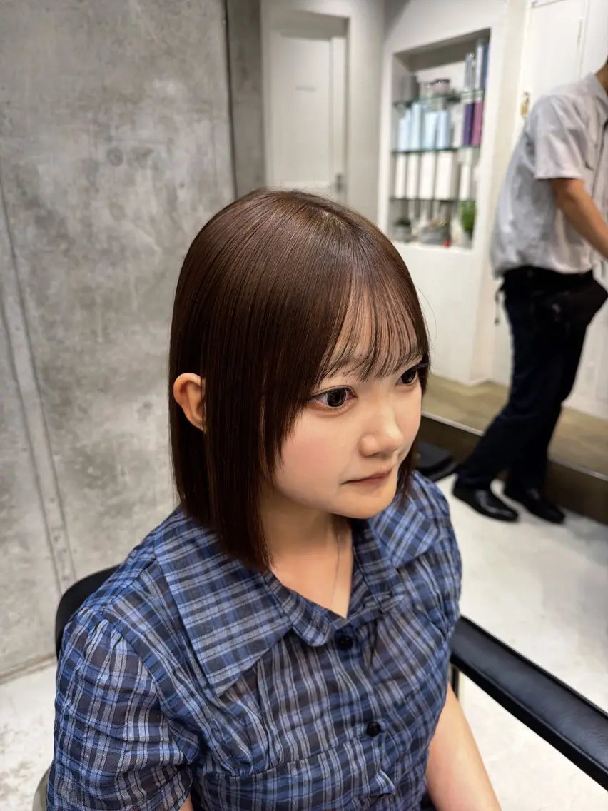 ショート 縮毛矯正 トリートメント 🫧透明感カラー/ 髪質改善/縮毛/🫧のヘアスタイル