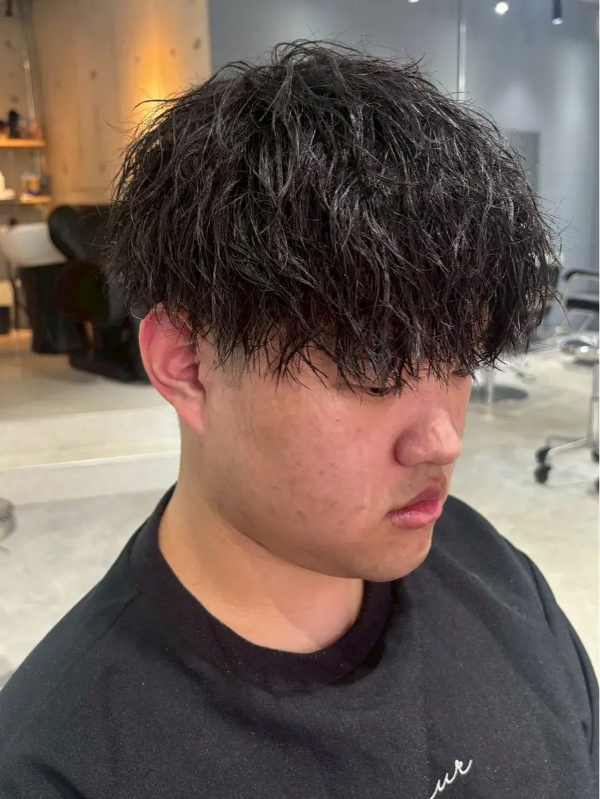 ショート カット パーマ ツイスパ/シャドウ 波巻き/平山のヘアスタイル
