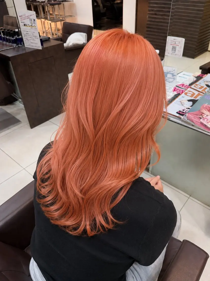 ロング ヘアカラー ゆあ🤎暖色系🍊 ミルクティー🥛⭐️のヘアスタイル