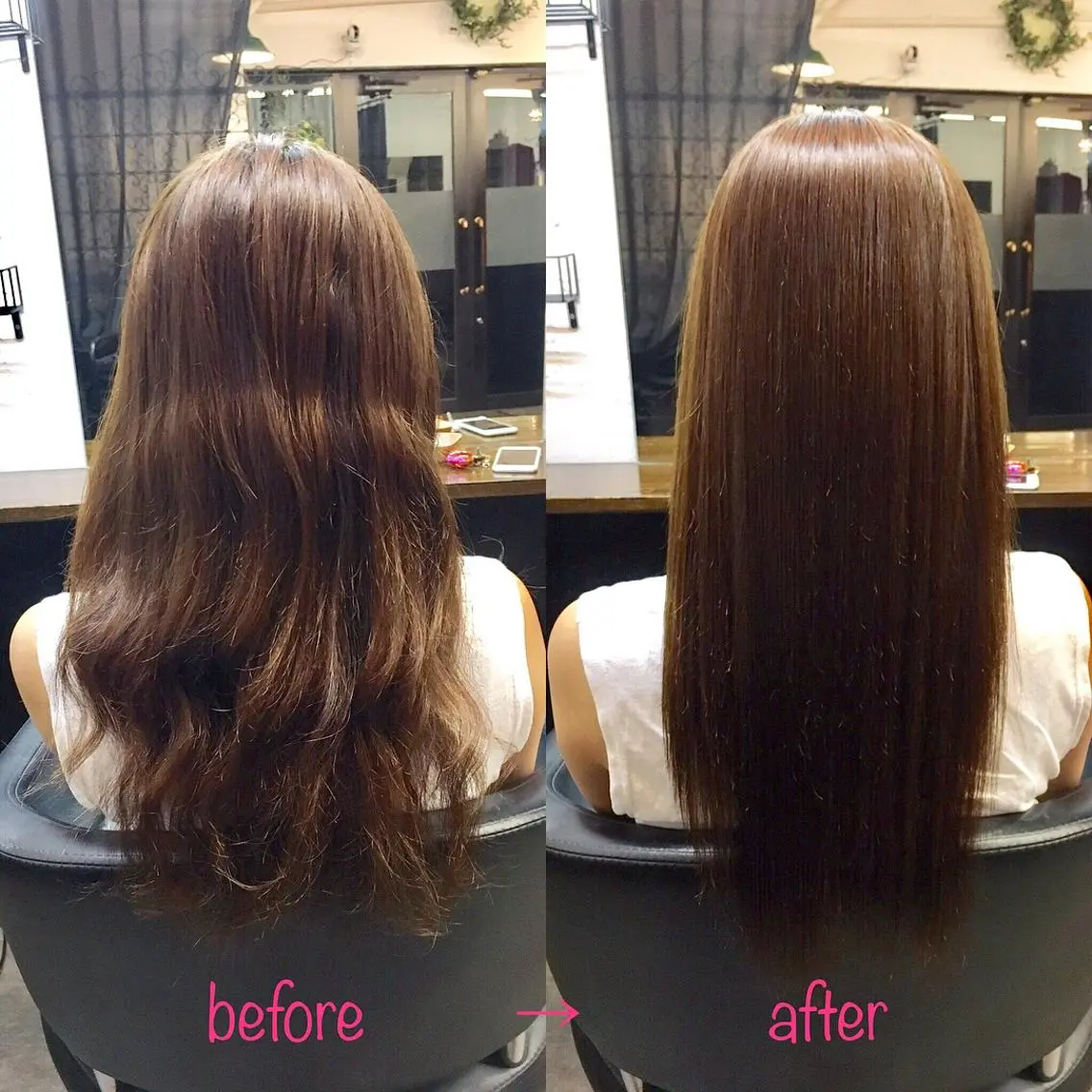 ロング 縮毛矯正&髪質改善 MAILHAIRのヘアスタイル