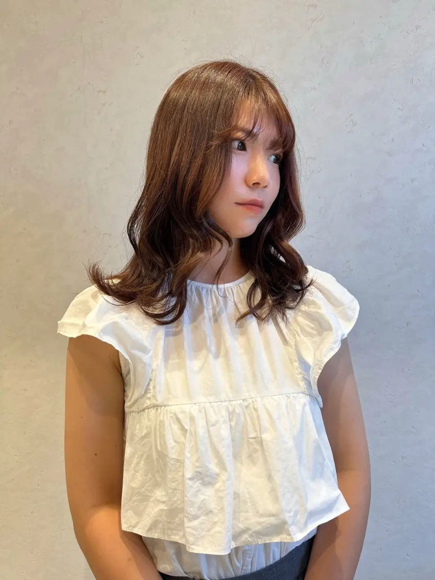 セミロング ナチュラル／透明感 💎maoのヘアスタイル