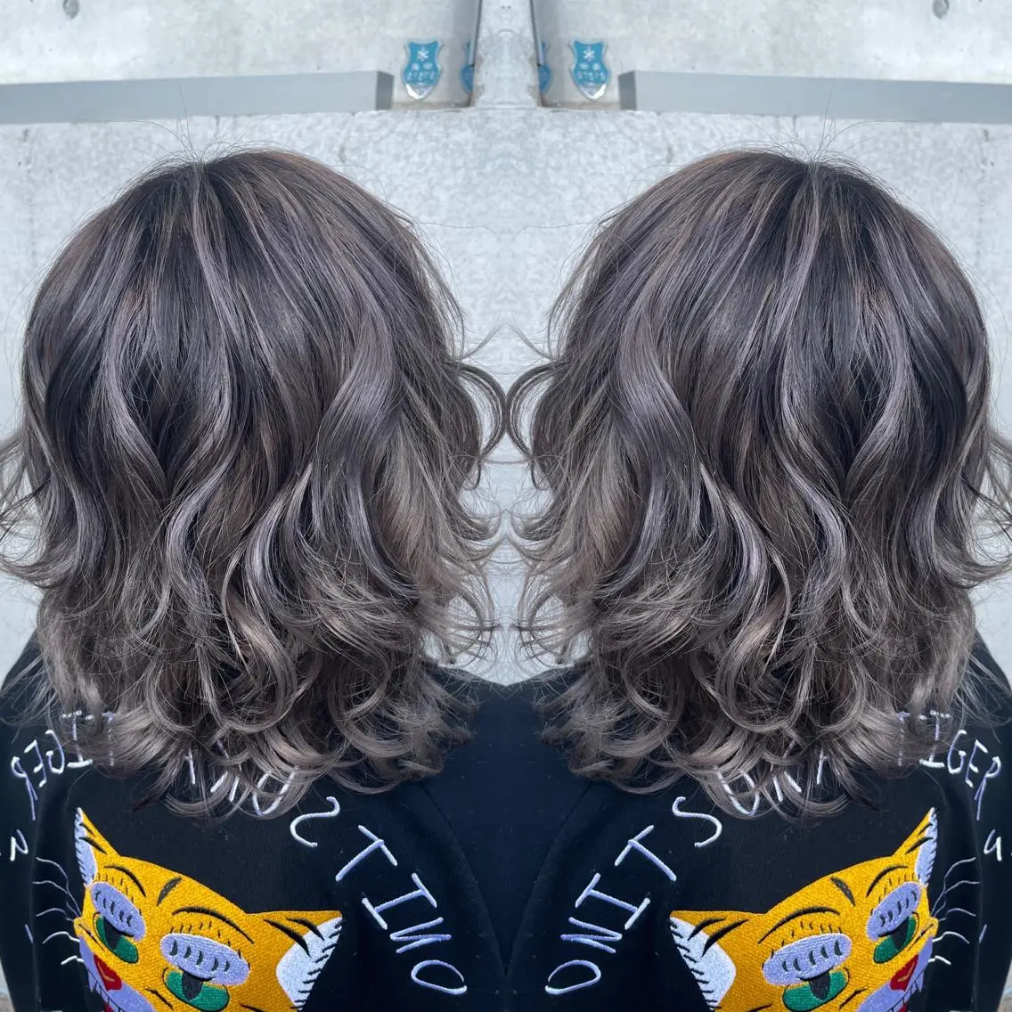 ミディアム カラー 菅 翔太のヘアスタイル