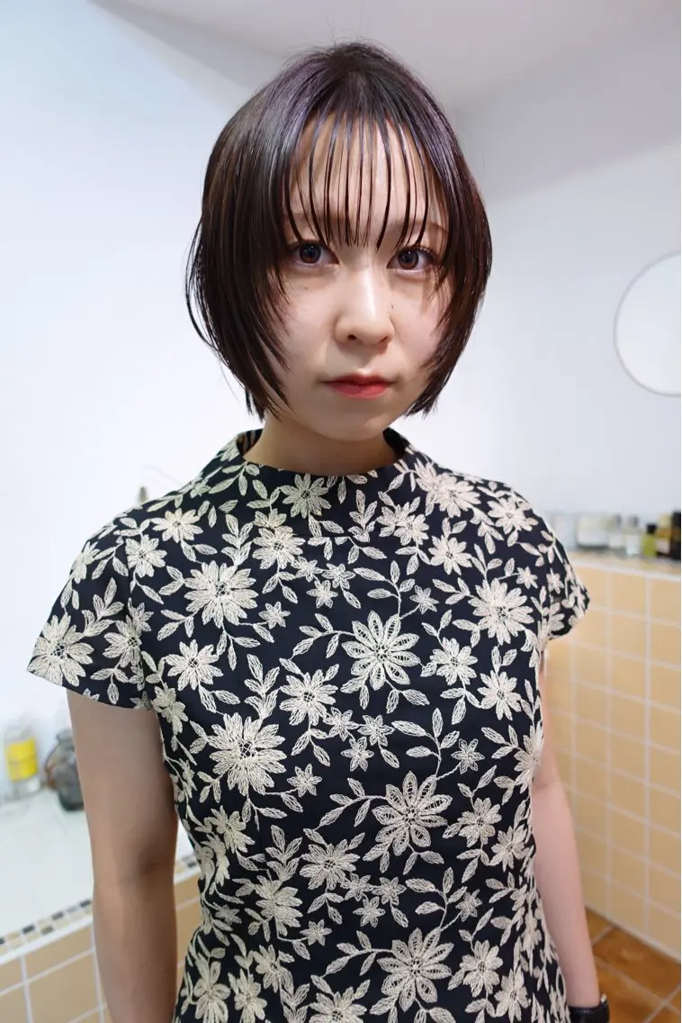 ショート カラー カット ヘアカラー トリートメント sakura🌸 レイヤー/韓国ヘアのヘアスタイル