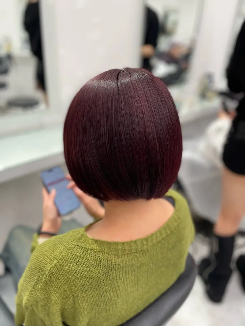 ショート ヘアカラー トリートメント トレンド暖色ヘア🍒 miu🍒のヘアスタイル