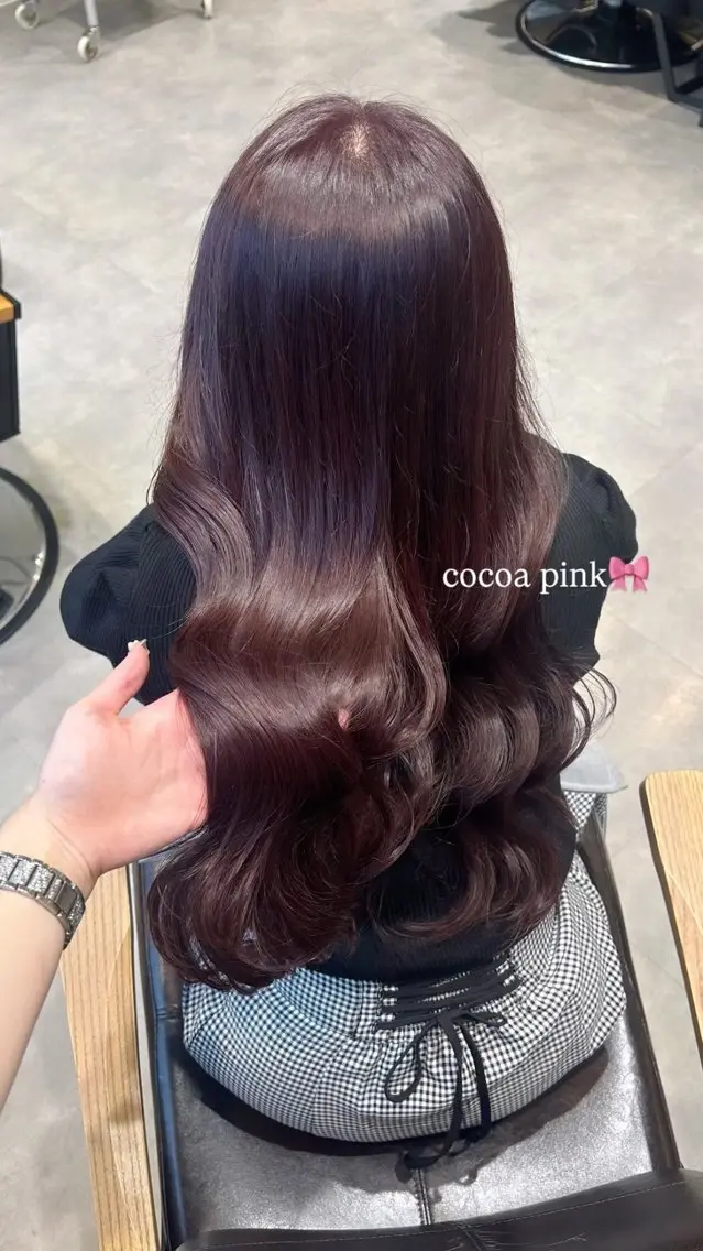 セミロング ピンクブラウン トリートメント Ami♡表参道/艶髪 ピンク/盛れカットのヘアスタイル