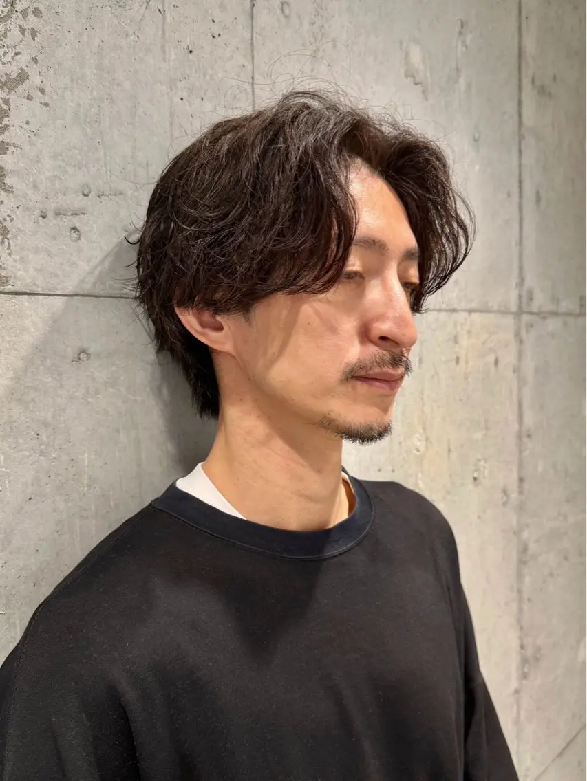 メンズ フェザーパーマ メンズパーマ 砂川 渉　elima byのヘアスタイル