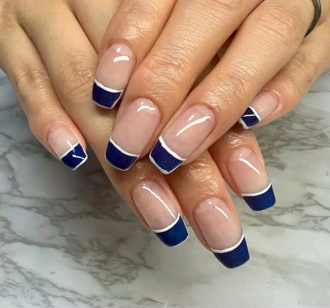 ネイル アートネイル フレンチネイル 夏ネイル ハンドネイル Mai’s nailのネイルデザイン