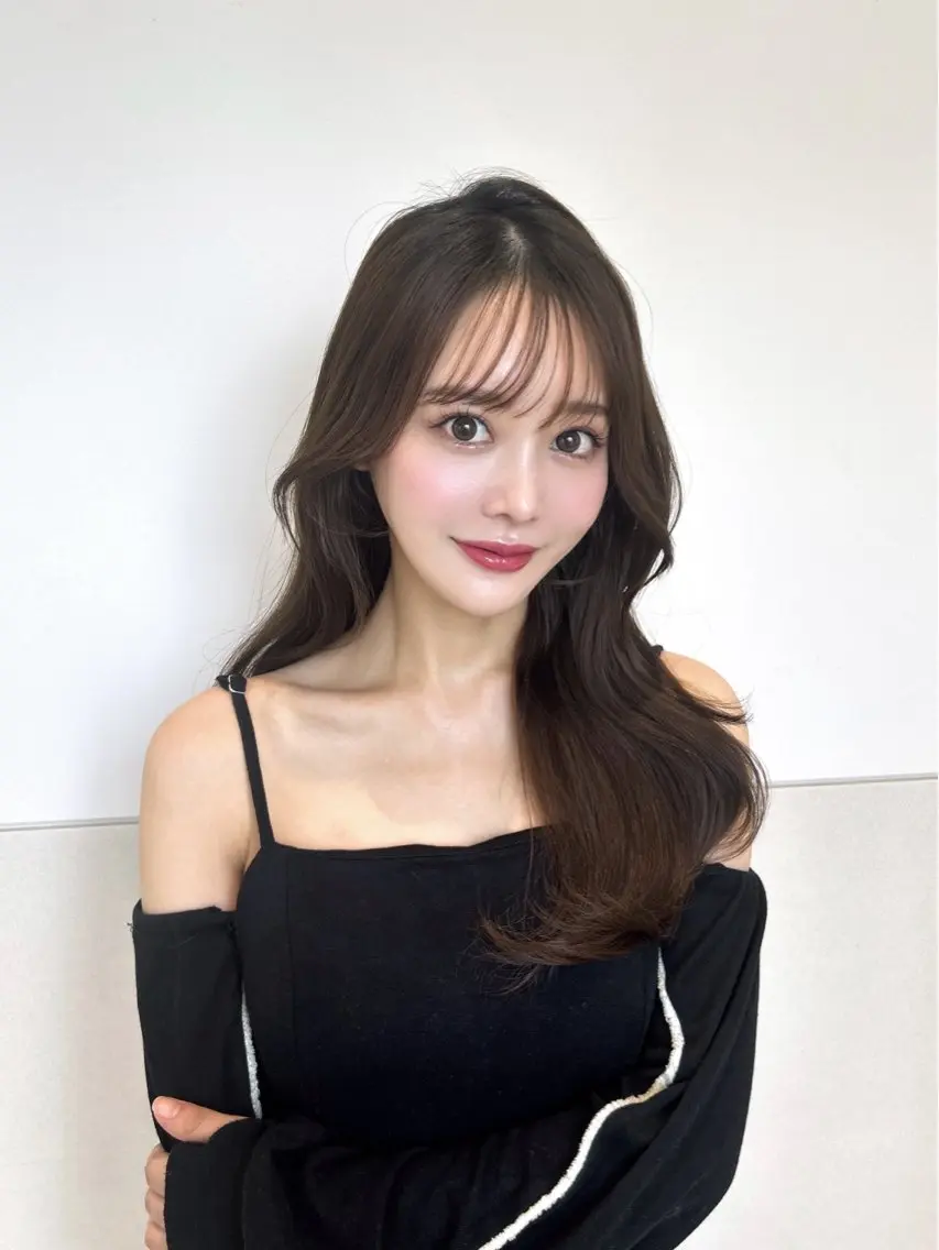 ロング カラー ヘアアレンジ グレージュ くびれヘア 韓国風ヘア カット トリートメント 🩷韓国ヘア/ヨシン モリ🩷Maikaのヘアスタイル
