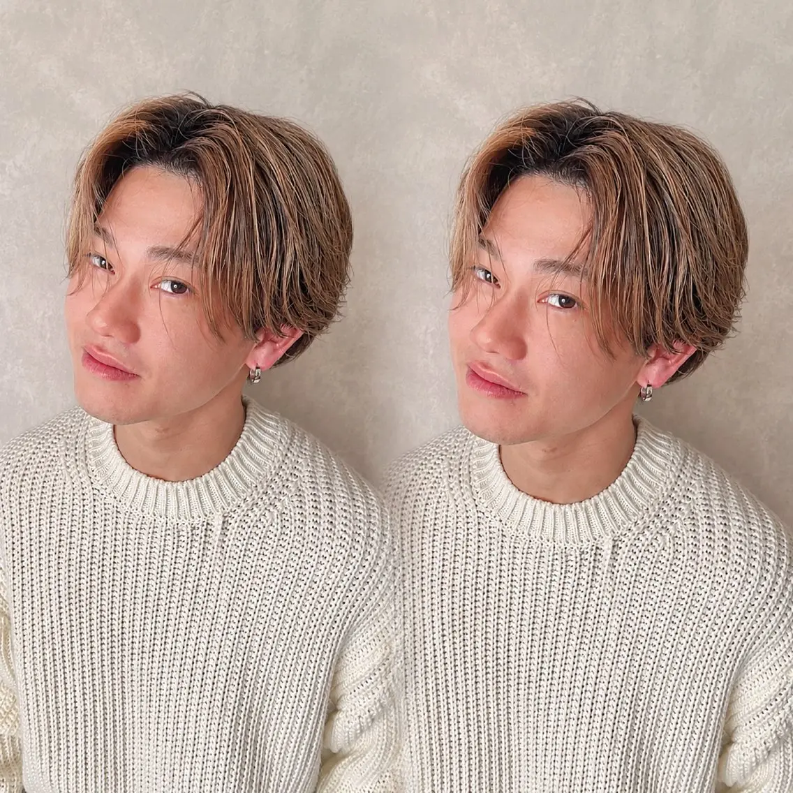 カラー メンズ メンズブリーチ ベージュカラー ブリーチ ブリーチなしカラー 髪質改善 ヘアカラー SHUKA🎀カラ ー/錦糸町/韓国風のヘアスタイル