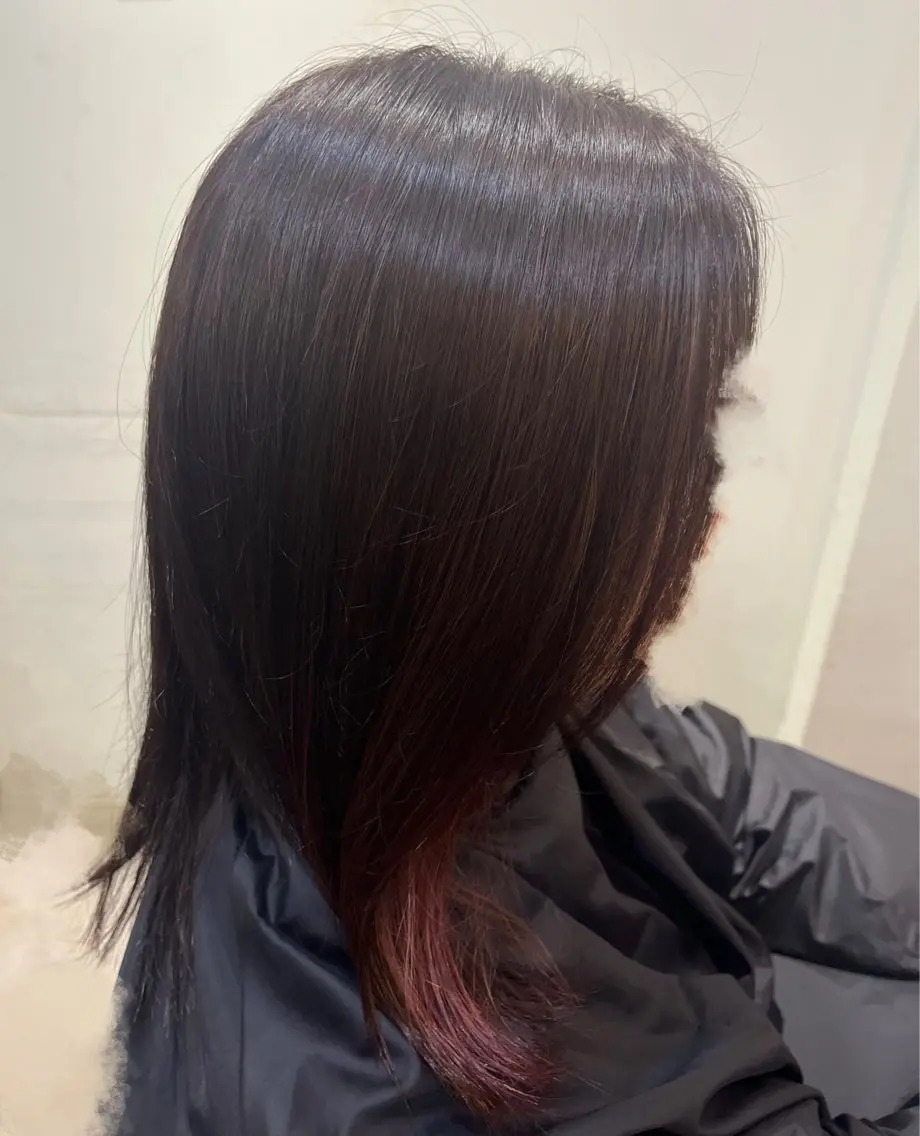 ミディアム カラー LAISSEZ 竹内のヘアスタイル