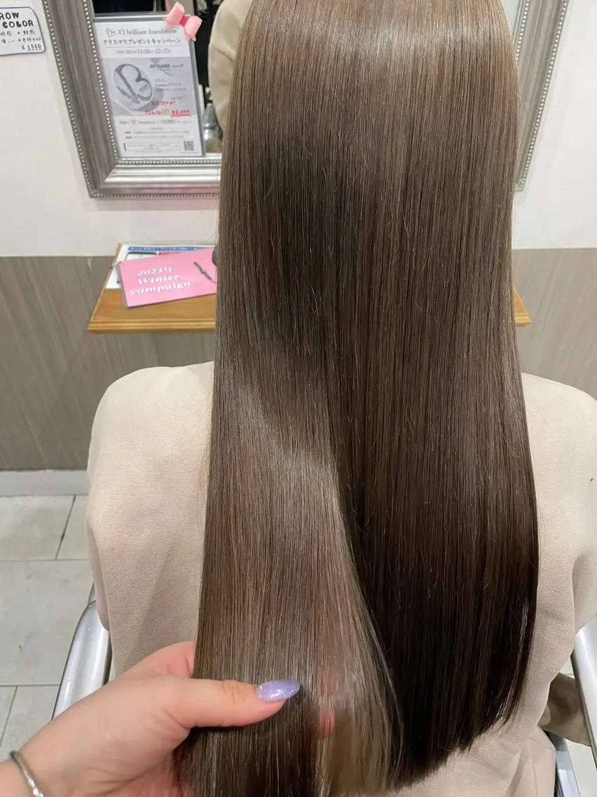 🦖⋆͛ブリーチなしイルミナダブルカラー+2stepトリートメント🦖⋆͛の写真