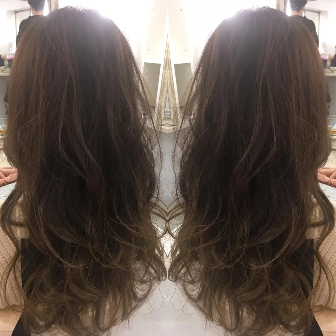 セミロング ロング カラー 髪質改善 中川 翔のヘアスタイル