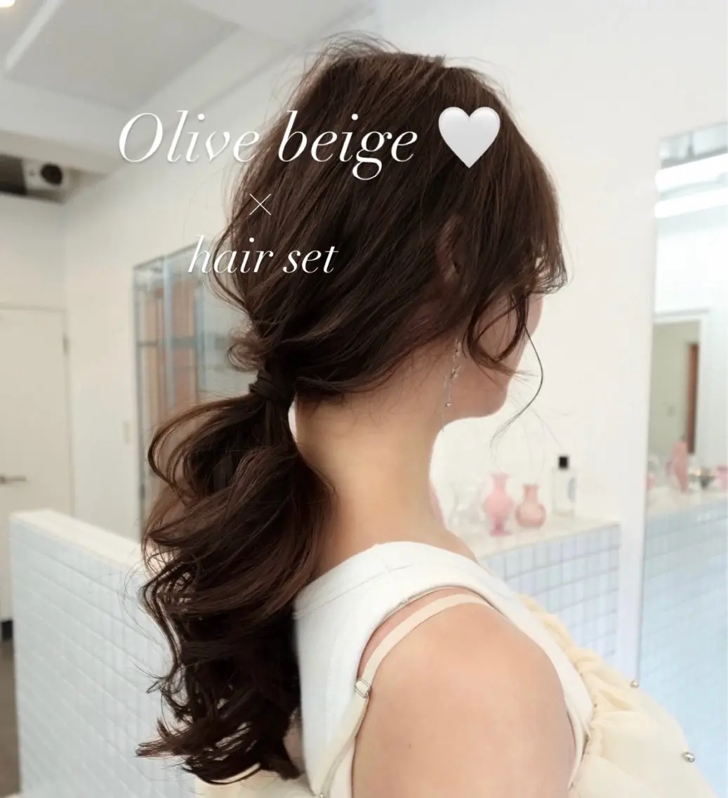 セミロング カラー ヘアアレンジ カット ヘアカラー トリートメント 🎀ロングカット/ 艶カラー🩰rioのヘアスタイル