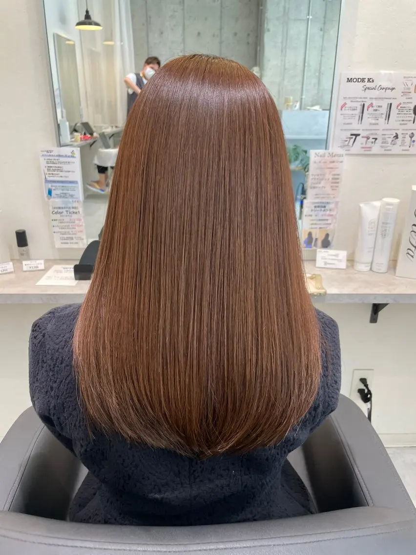ロング 縮毛矯正 トリートメント ioe竹原 祐樹のヘアスタイル