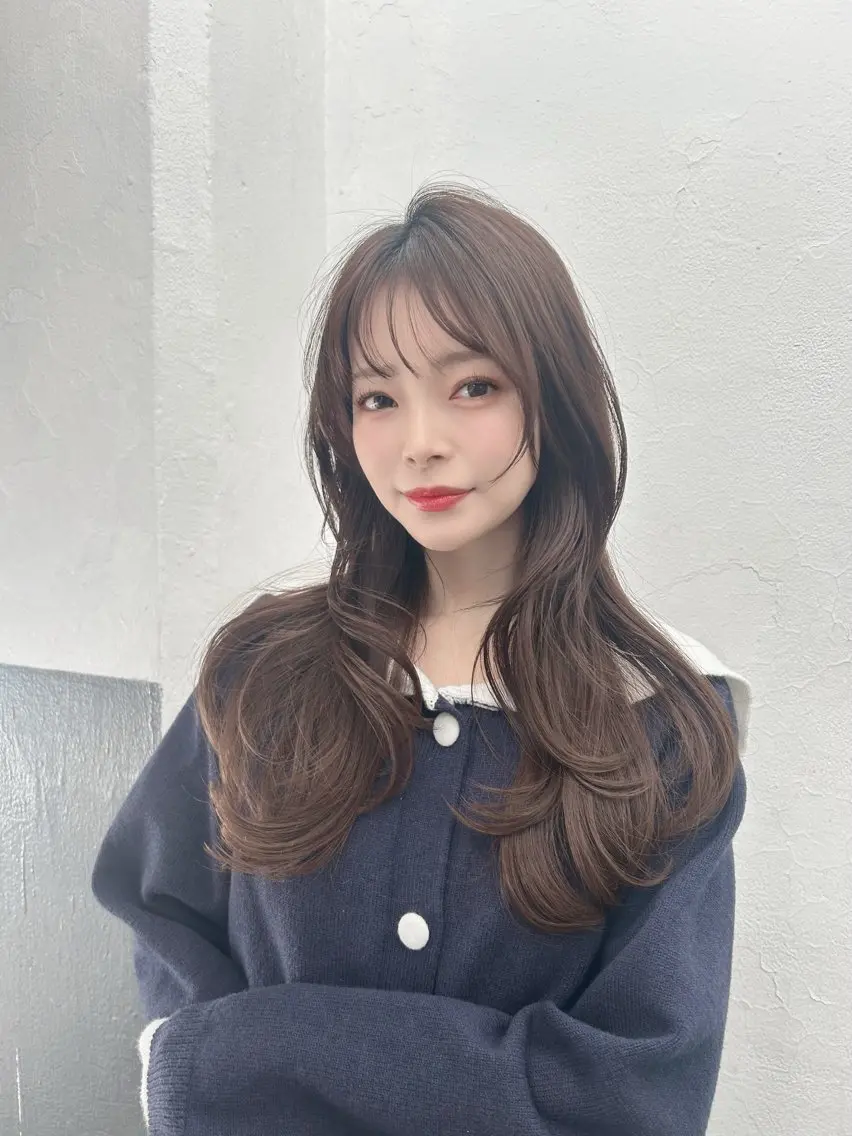 ロング くびれヘア レイヤーカット カット ヘアカラー トリートメント 🎀大竹美侑／顔まわ りカット／レイヤーのヘアスタイル