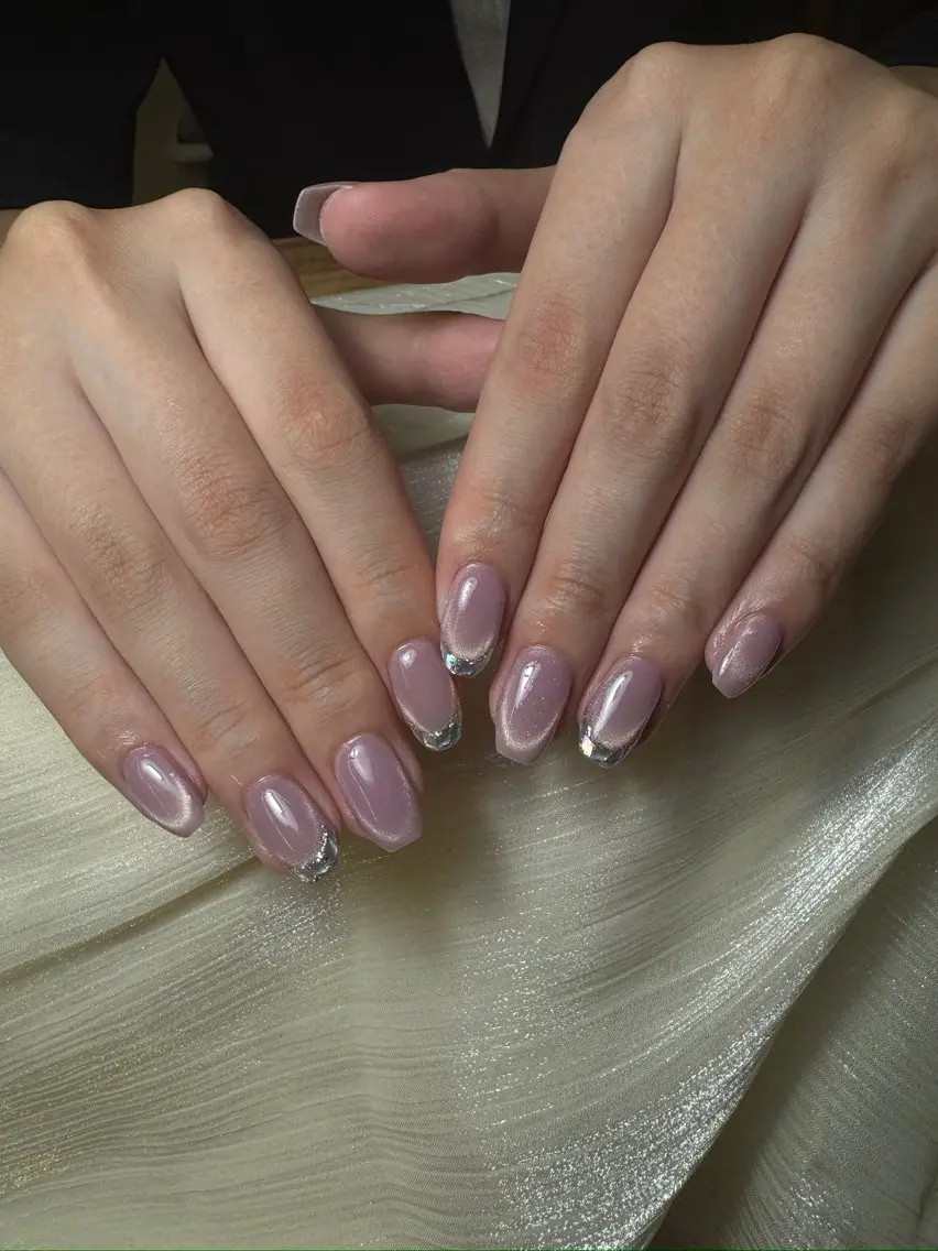 ネイル ハンドネイル ユリ🎀長さだし/ パラジェル/持ち込みのネイルデザイン