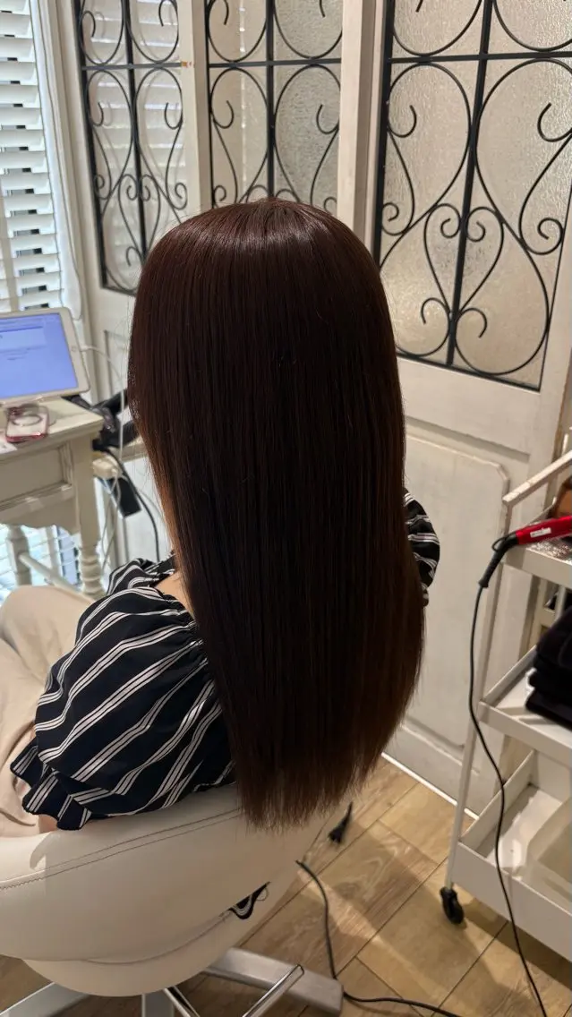 セミロング カラー カット ヘアカラー 似合わせ 顔周りYUUGAのヘアスタイル