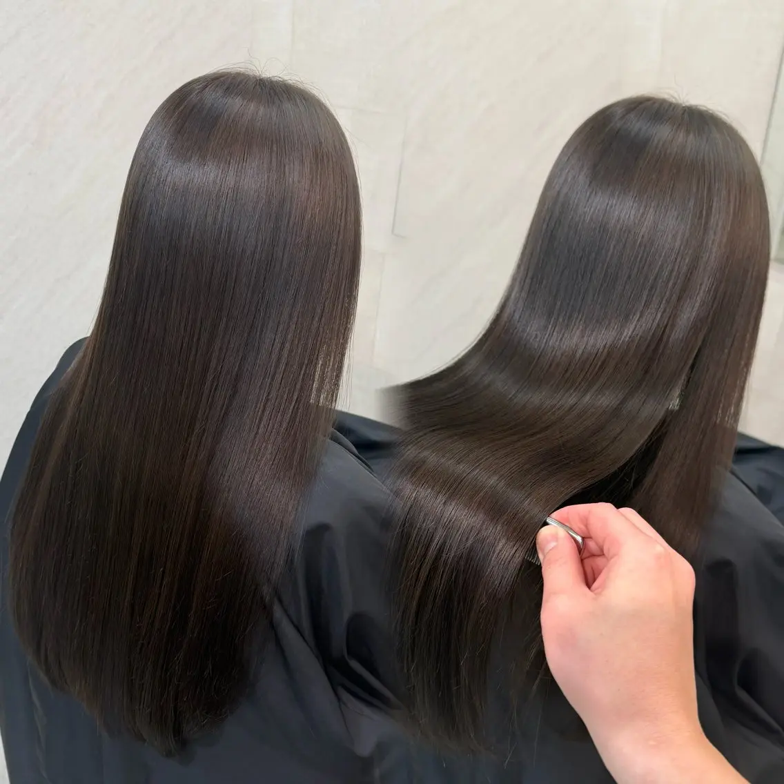 ロング カット ヘアカラー トリートメント miyon /nanaeのヘアスタイル