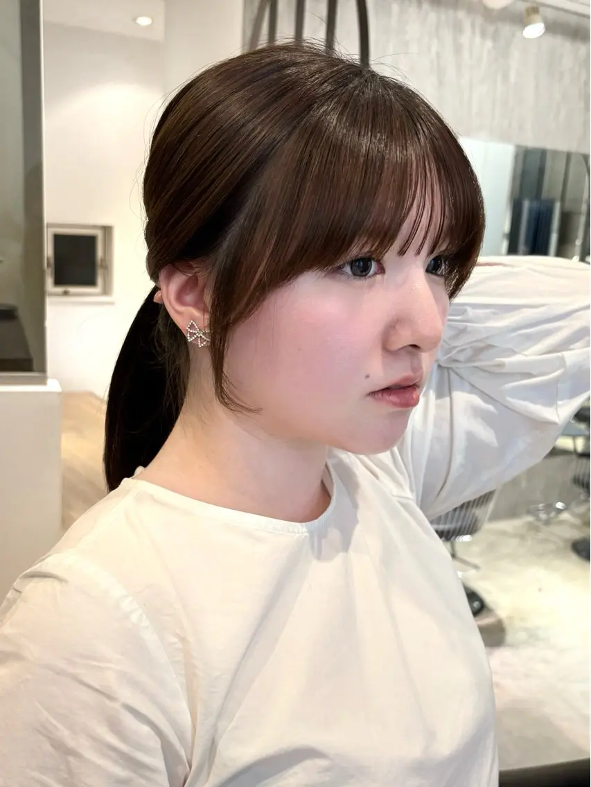 セミロング カット 西田 美侑 /カットモデルのヘアスタイル
