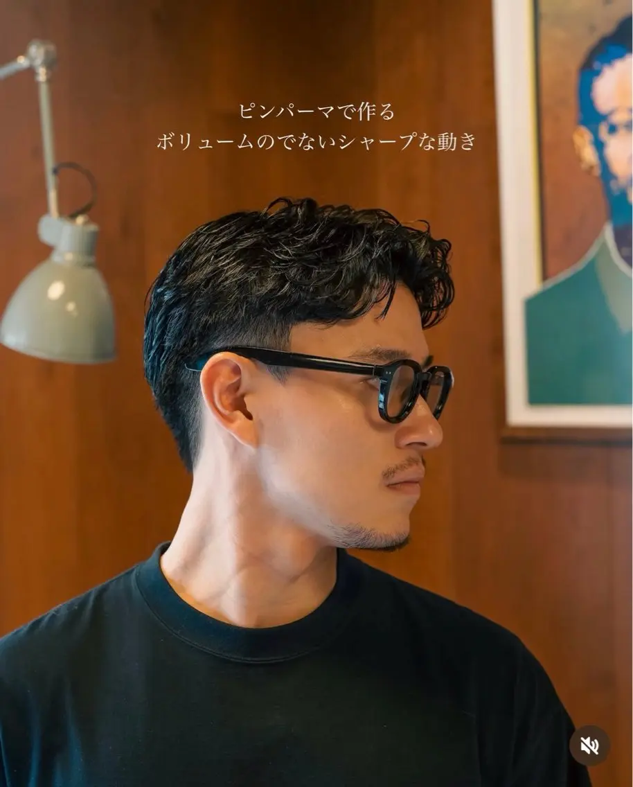 パーマ メンズ メンズショート タチカワユウキのヘアスタイル