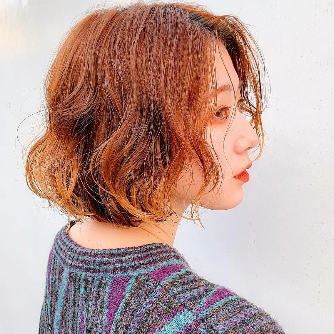 ショート カラー パーマ 中川 竜誠のヘアスタイル