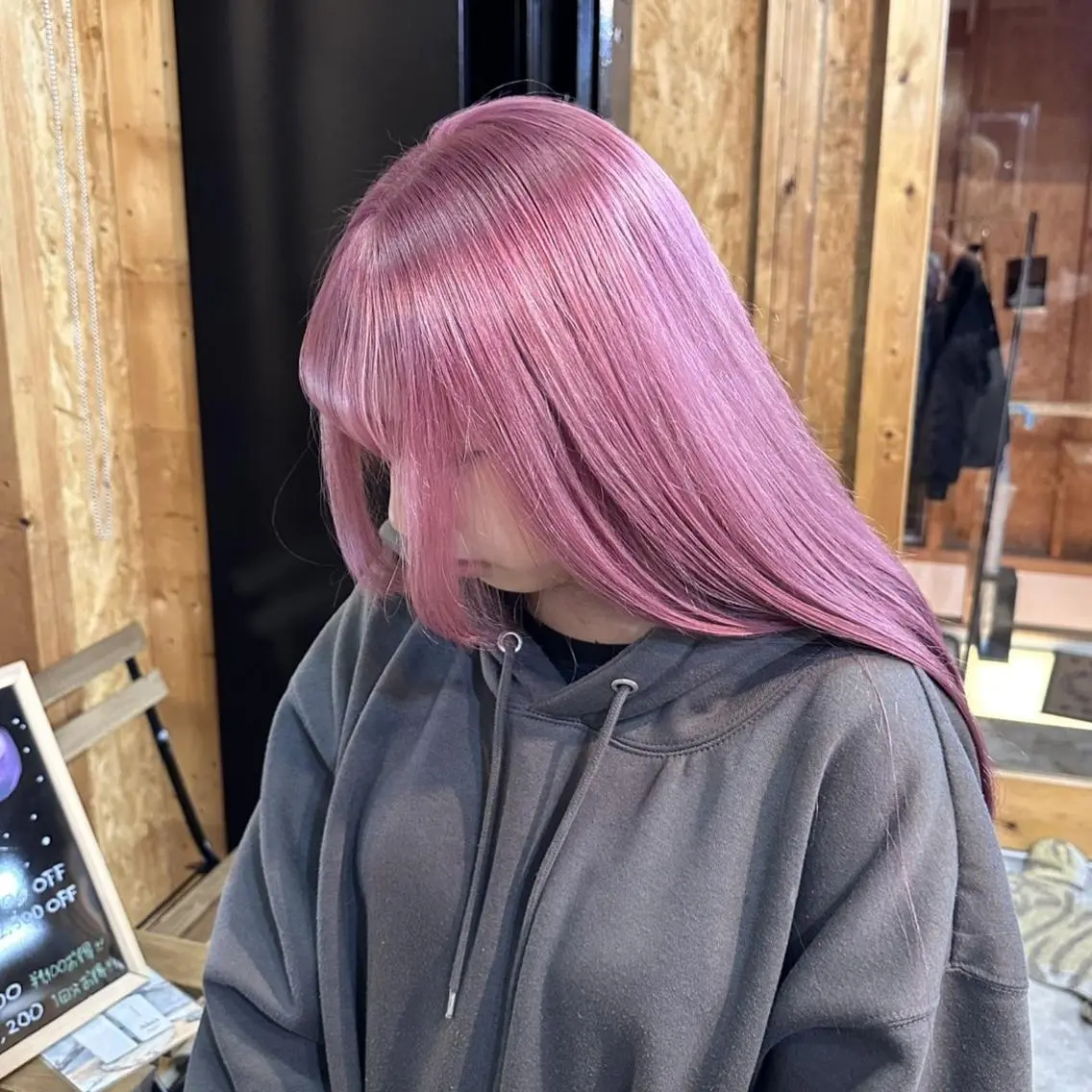 セミロング 🍑ピンク＆ベージュ 🎀ももかのヘアスタイル