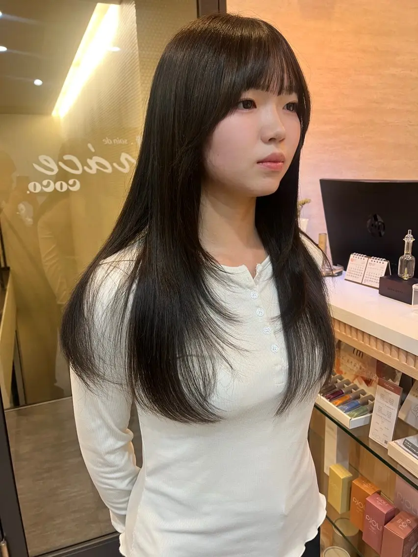 ロング 髪質改善 レイヤーカット レイヤー/暖色/ 髪質改善/永礼芳果のヘアスタイル