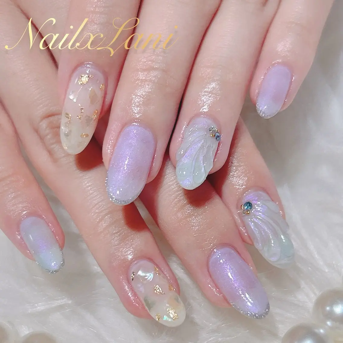 ネイル フットネイル ジェルネイル マグネットネイル パラジェル ネイルチップ Nail×Lani 深爪矯正対応◎のネイルデザイン