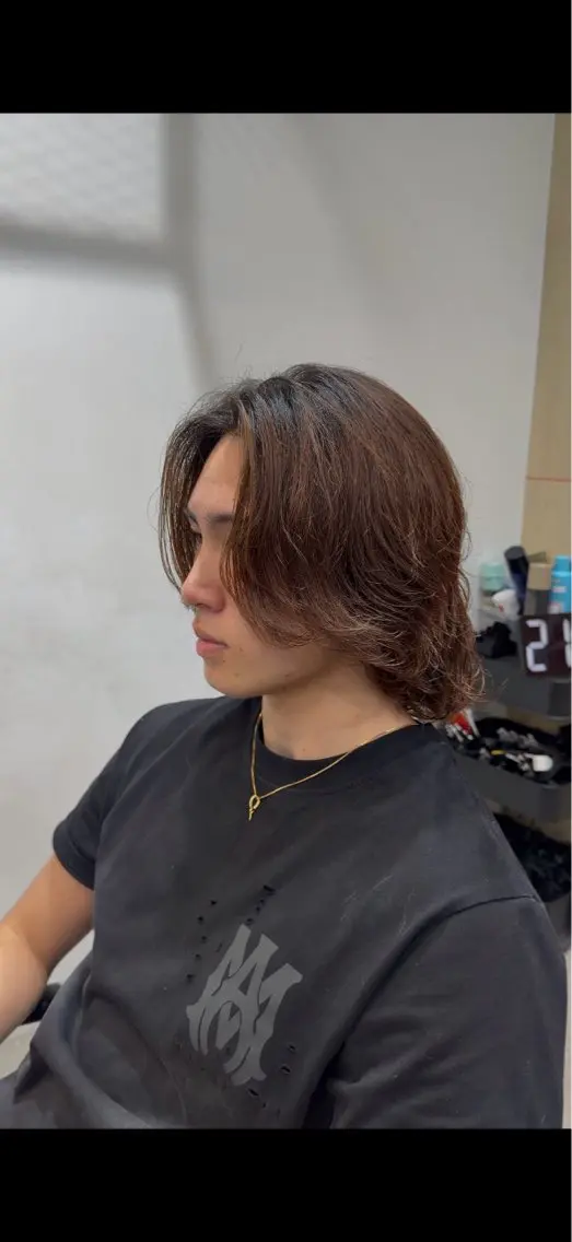 ミディアム パーマ メンズ fifth 菅崎愛斗のヘアスタイル