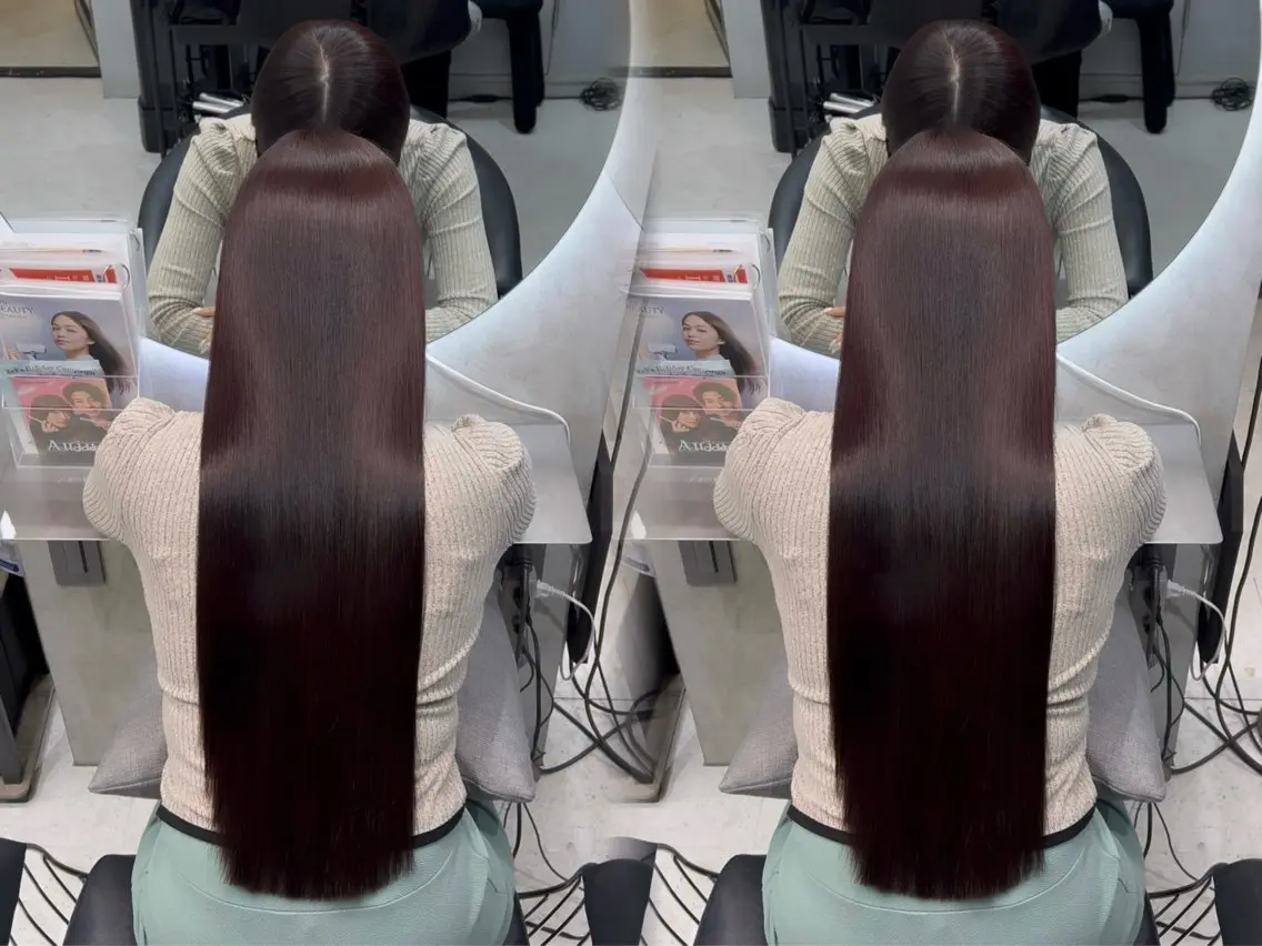 ロング カラー カット ヘアカラー トリートメント ワンホンヘア🇨🇳 髪質改善/itaruのヘアスタイル