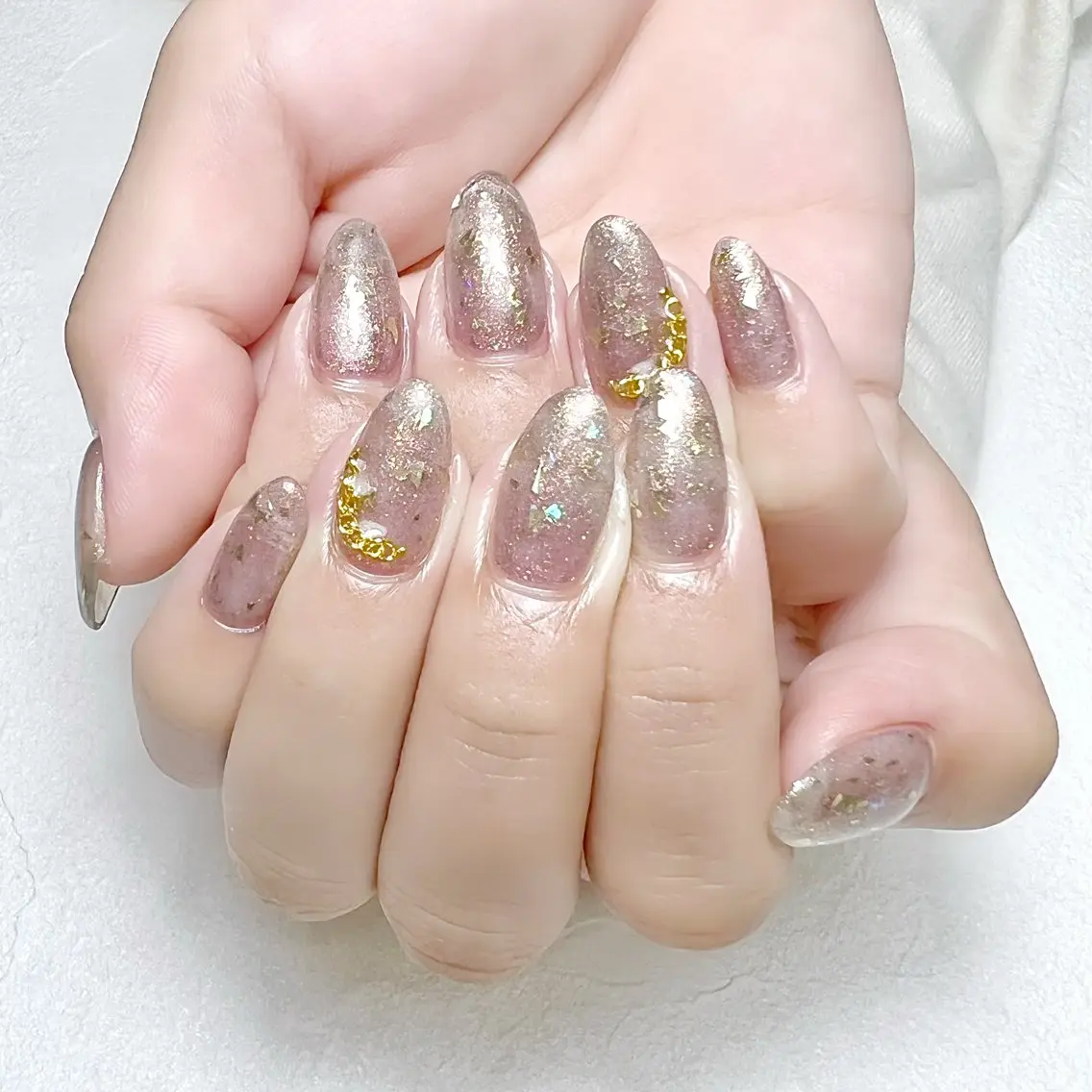 ネイル アートネイル 成人式 ラメ(グリッター) オフィスネイル ワンカラーネイル rouse nail RISATOのネイルデザイン