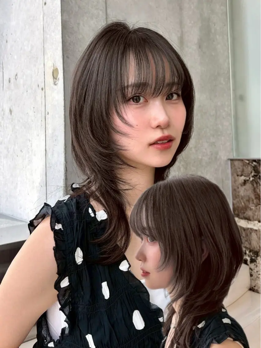 ミディアム カラー ヘアアレンジ カット ヘアカラー 大宮/ハッシュ/透明 感カラー/NAOのヘアスタイル