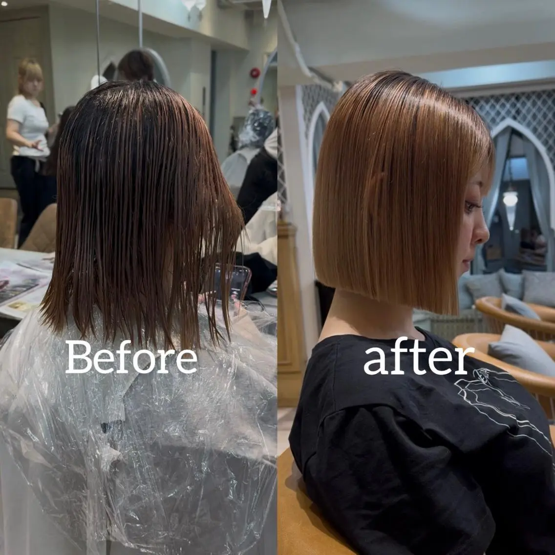 ミディアム Lond robinのヘアスタイル