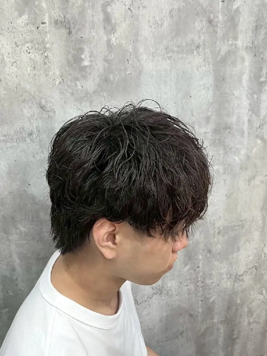 パーマ カット パーマ 🇰🇷ダウンパーマ 毛流れヘア🪽藤原のヘアスタイル
